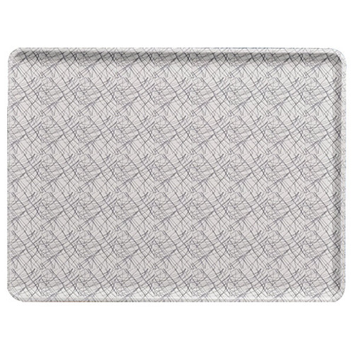 Cambro 1418D277 14" X 18" Rectangular Swirl Gray Dietary Tray - 12/Case