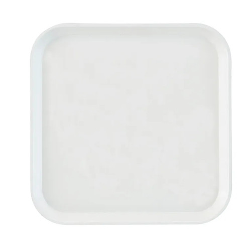 Cambro 1313148 13" x 13" White Square Fiberglass Metric Camtray - 12/Case