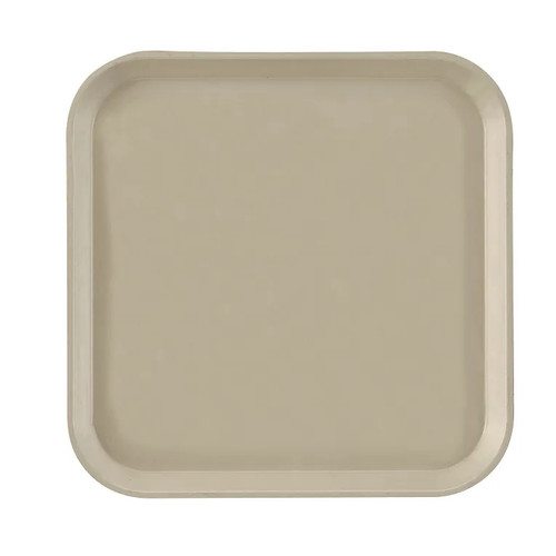 Cambro 1313104 13" x 13" Desert Tan Square Fiberglass Metric Camtray - 12/Case