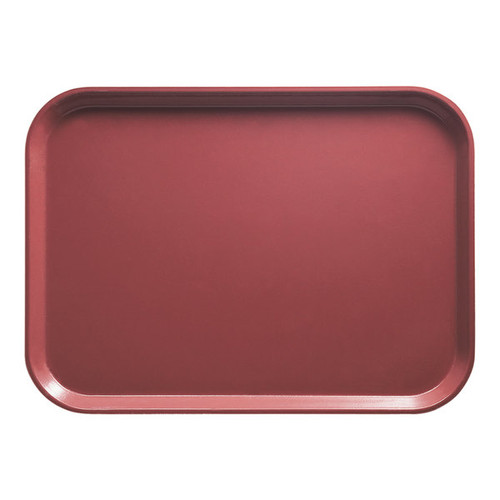 Cambro 3046410 11.81" x 18.13" Raspberry Cream Rectangular Fiberglass Metric Camtray - 12/Case