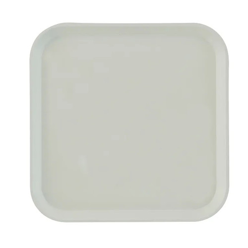 Cambro 1313101 13" x 13" Antique Parchment Square Fiberglass Metric Camtray - 12/Case
