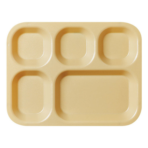 Cambro 14105CP161 5 Compartment Tan Camwear Tray - 24/Case
