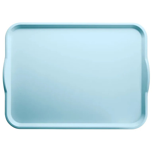 Cambro 1418H177 14" X 18" Rectangular Sky Blue Camtray Dietary Tray - 12/Case