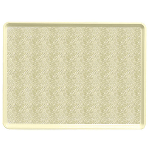 Cambro 1418D214 14" X 18" Rectangular Abstract Tan Dietary Tray - 12/Case