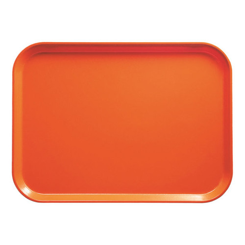 Cambro 2632220 10.44" x 12.75" Citrus Orange GN.5 Size Rectangular Fiberglass Metric Camtray - 12/Case