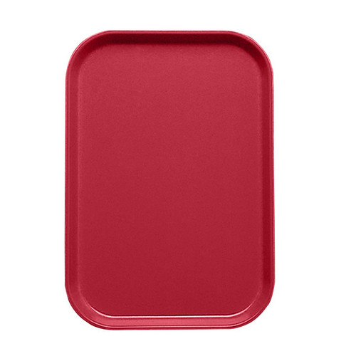 Cambro 1116521 10" x 15" Cambro Red Fiberglass Rectangular Camtray - 24/Case
