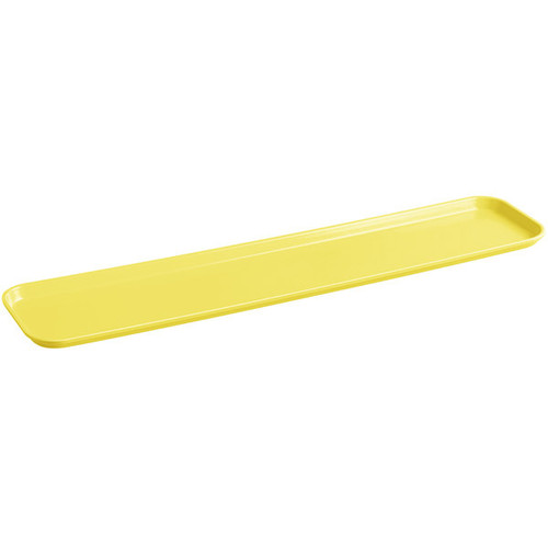 Cambro 630MT145 6 7/16" x 30" x 3/4" Yellow Rectangular Fiberglass Market Display Tray - 12/Case