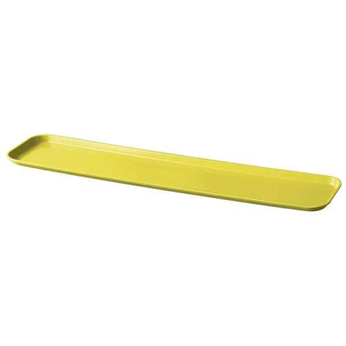 Cambro 630MT145 6 7/16" x 30" x 3/4" Yellow Rectangular Fiberglass Market Display Tray - 12/Case