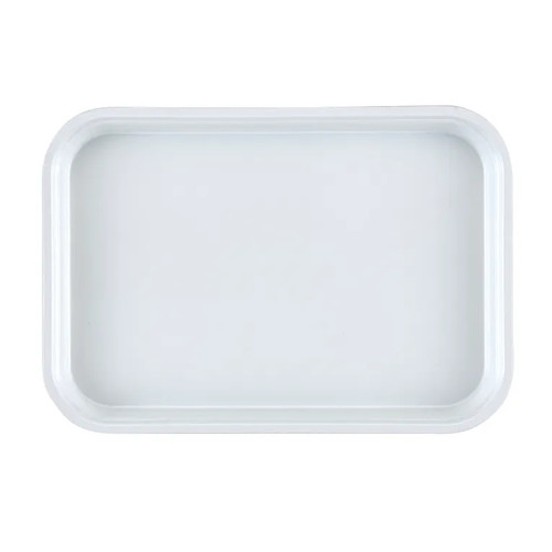 Cambro 913MT148 8 7/8" x 12 3/4" x 1" White Rectangular Fiberglass Market Display Tray - 12/Case