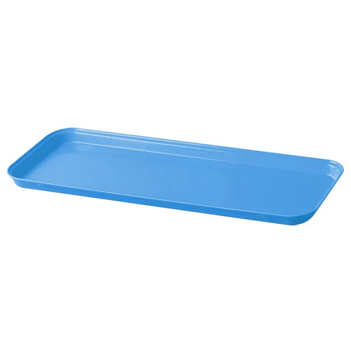 Cambro 918MT142 8 11/16" x 18" x 13/16" Blue Rectangular Fiberglass Market Display Tray - 12/Case