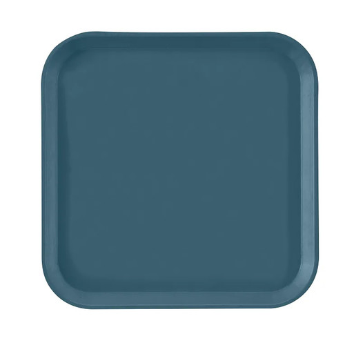 Cambro 1313401 13" x 13" Slate Blue Square Fiberglass Metric Camtray - 12/Case