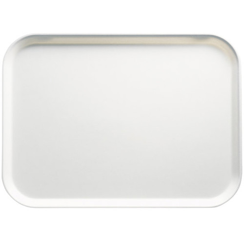Cambro 3046148 11.81" x 18.13" White Rectangular Fiberglass Metric Camtray - 12/Case