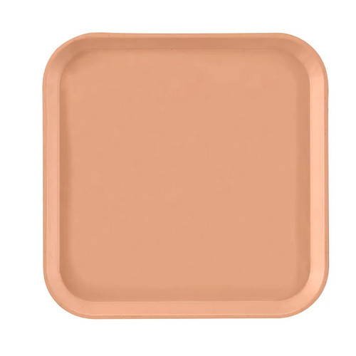 Cambro 1313117 13" x 13" Dark Peach Square Fiberglass Metric Camtray - 12/Case