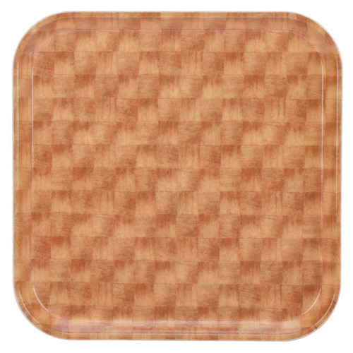 Cambro 1313302 13" x 13" Light Basketweave Square Fiberglass Metric Camtray - 12/Case