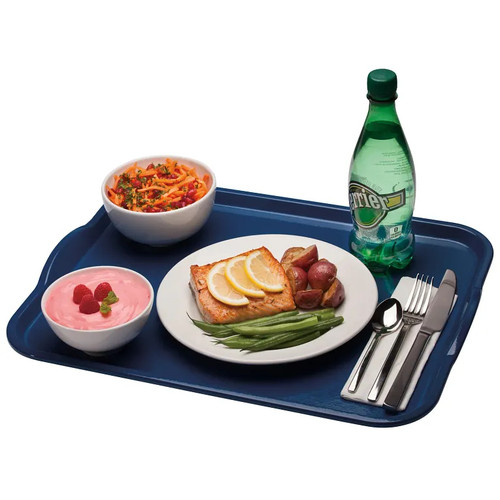 Cambro 1418H123 14" X 18" Rectangular Amazon Blue Camtray Dietary Tray - 12/Case