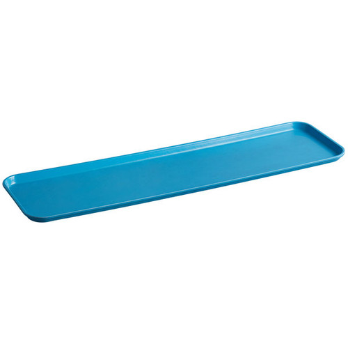 Cambro 830MT142 8 7/16" x 30" x 3/4" Blue Rectangular Fiberglass Market Display Tray - 12/Case