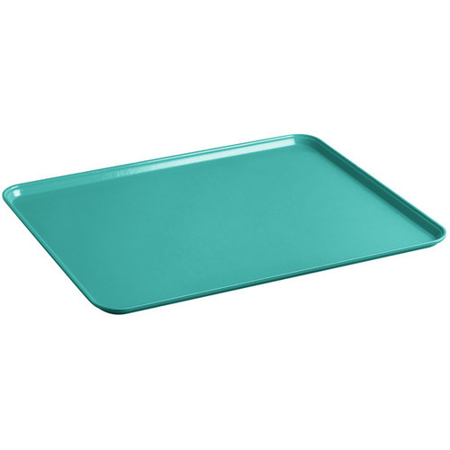 Cambro 2025MT140 20 3/4" x 25 9/16" x 13/16" Green Rectangular Fiberglass Market Display Tray - 6/Case
