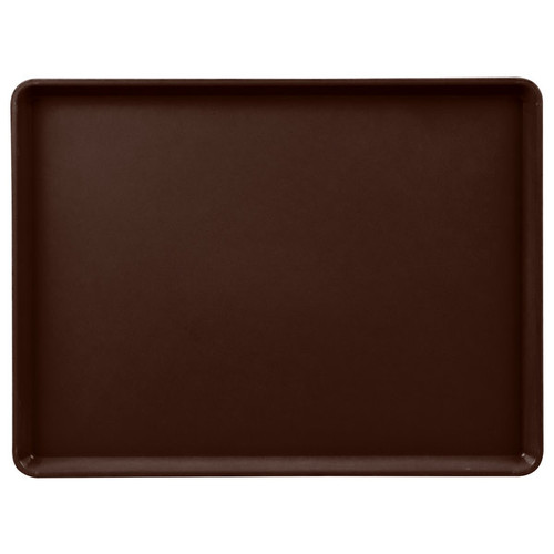 Cambro 1216D116 12" X 16" Rectangular Brazil Brown Dietary Tray - 12/Case