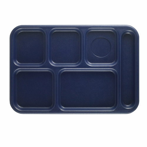 Cambro Bct1014186 10" x 14" Navy Blue Abs Rectangular Budget School Tray - 24/Case