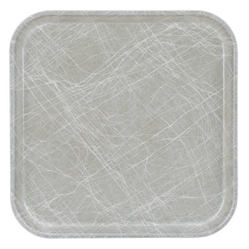 Cambro 1313215 13" x 13" Abstract Gray Square Fiberglass Metric Camtray - 12/Case