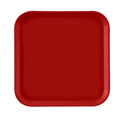Cambro 1313521 13" x 13" Cambro Red Square Fiberglass Metric Camtray - 12/Case