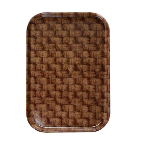 Cambro 1015301 10" x 15" Dark Basketweave Fiberglass Rectangular Camtray - 24/Case