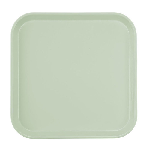 Cambro 1313429 13" x 13" Key Lime Square Fiberglass Metric Camtray - 12/Case