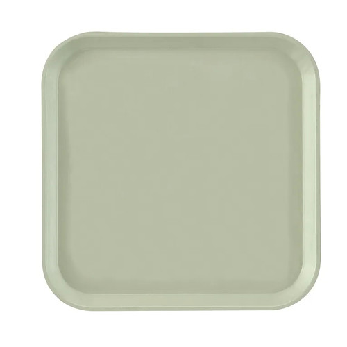 Cambro 1313429 13" x 13" Key Lime Square Fiberglass Metric Camtray - 12/Case