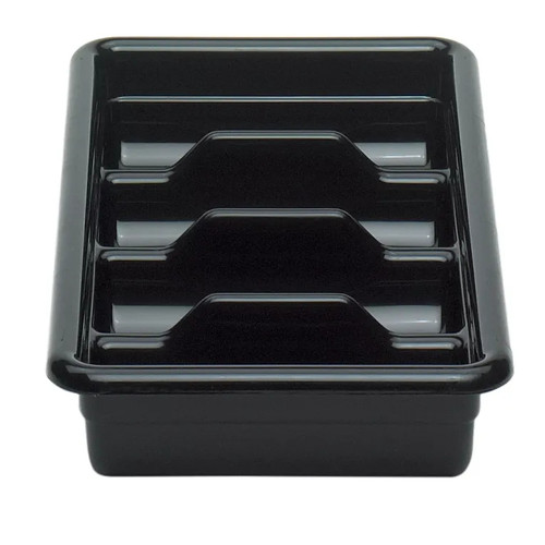 Cambro 1120CBP110 Black Hi-Gloss Plastic 4 Compartments Cambox Cutlery Box