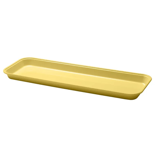 Cambro 8262MT145 8 3/8" x 25 1/2" x 2" Yellow Rectangular Fiberglass Display Market Pan - 12/Case