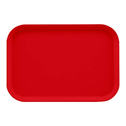 Cambro 1015510 10" x 15" Signal Red Fiberglass Rectangular Camtray - 24/Case