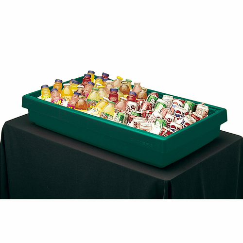 Cambro BUF48519 41.81" W x 24" D x 7" H Kentucky Green Plastic Table Top Buffet Bar