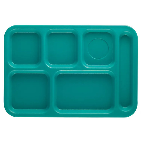Cambro PS1014414 10" x 14" Teal ABS Rectangular Penny-Saver School Tray - 24/Case