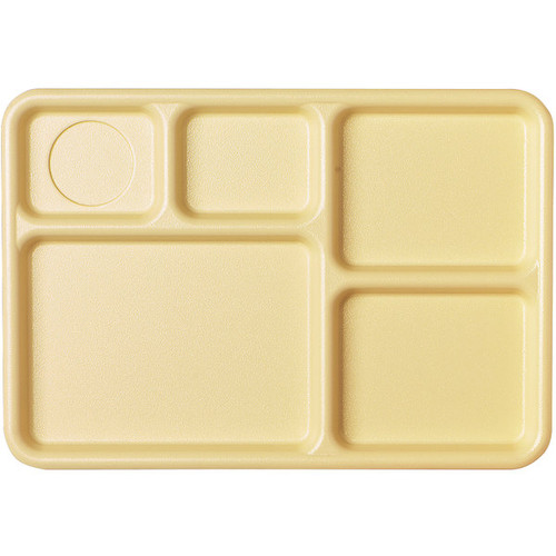 Cambro 10145CW133 10" x 14" Beige Polycarbonate Rectangular Camwear Tray - 24/Case