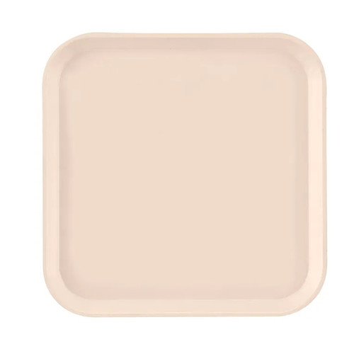 Cambro 1313106 13" x 13" Light Peach Square Fiberglass Metric Camtray - 12/Case