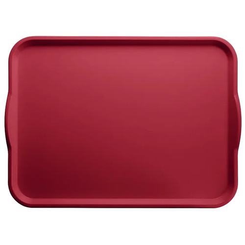 Cambro 1418H221 14" X 18" Rectangular Ever Red Camtray Dietary Tray - 12/Case