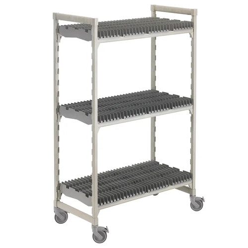 Cambro CPMU246075DRPKG 24"W x 60"L x 75"H Speckled Gray Camshelving Mobile Drying Rack Cart