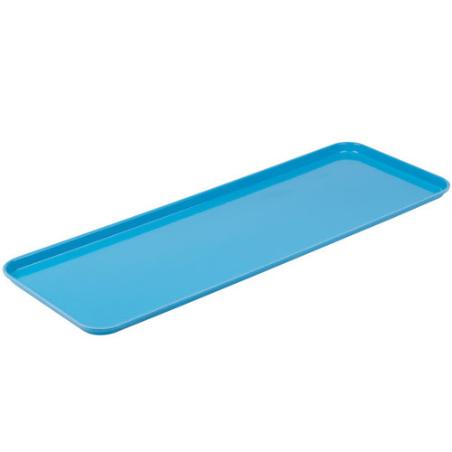 Cambro 1030MT142 10 7/16" x 30" x 3/4" Blue Rectangular Fiberglass Market Display Tray - 12/Case