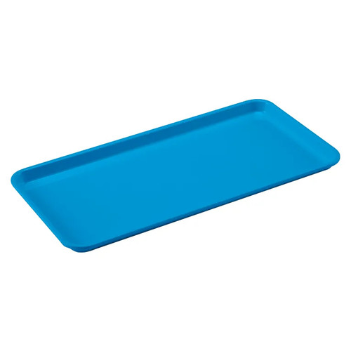 Cambro 1030MT142 10 7/16" x 30" x 3/4" Blue Rectangular Fiberglass Market Display Tray - 12/Case