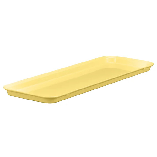 Cambro 92615MT145 8 7/8" x 25 1/2" x 1 1/2" Yellow Rectangular Fiberglass Display Market Pan - 12/Case