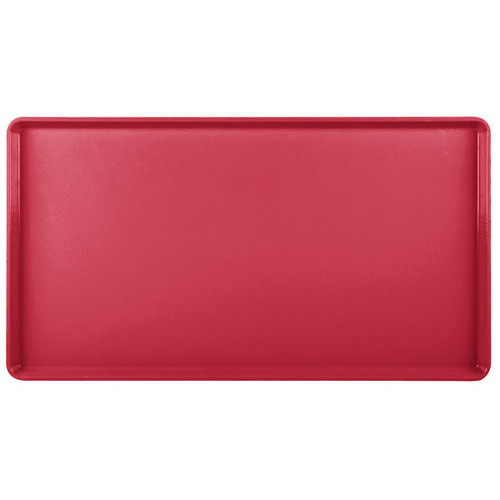 Cambro 1222D510 12" X 22" Rectangular Signal Red Dietary Tray - 12/Case