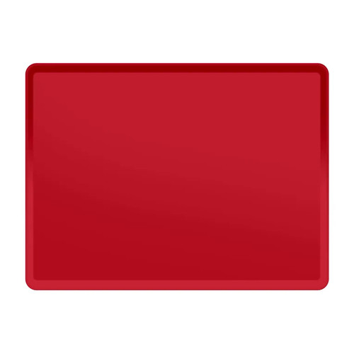 Cambro 1520D510 15" X 20.18" Rectangular Signal Red Dietary Tray - 12/Case