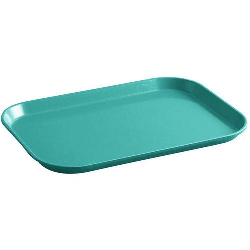 Cambro 1015MT140 10 1/8" x 15" x 3/4" Green Rectangular Fiberglass Market Display Tray - 24/Case