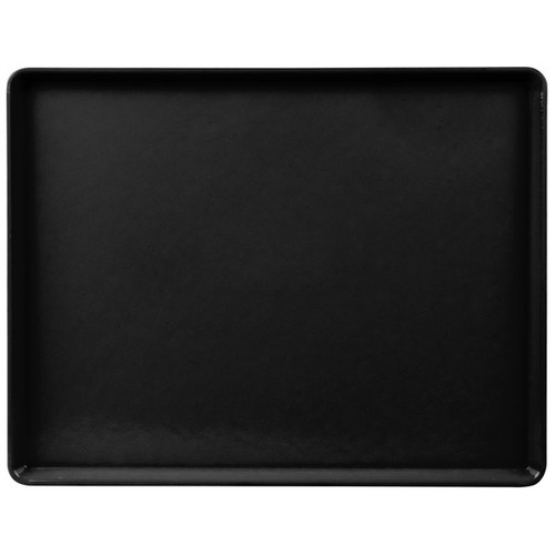 Cambro 1418D110 14" X 18" Rectangular Black Dietary Tray - 12/Case