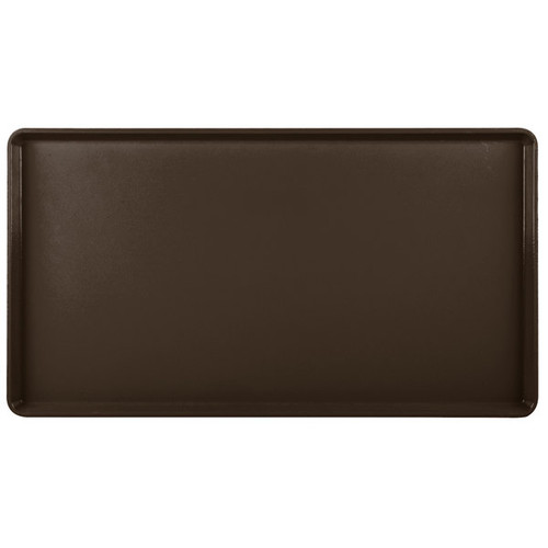 Cambro 1222D116 12" X 22" Rectangular Brazil Brown Dietary Tray - 12/Case