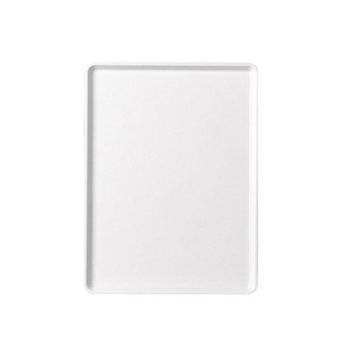 Cambro 1520D531 15" X 20.18" Rectangular Galaxy Antique Parchment Silver Dietary Tray - 12/Case