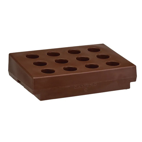 Cambro CR12131 Dark Brown Polyethylene 12 Compartments Cutlery Rack Only