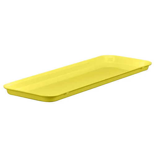 Cambro 826MT145 8 1/4" x 25 1/2" x 3/4" Yellow Rectangular Fiberglass Market Display Tray - 12/Case