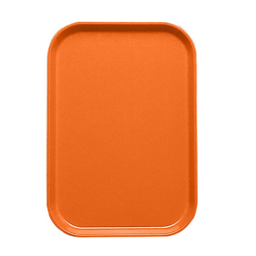 Cambro 1116222 10" x 15" Orange Pizzazz Fiberglass Rectangular Camtray - 24/Case