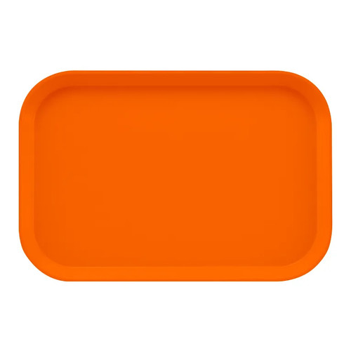 Cambro 1116222 10" x 15" Orange Pizzazz Fiberglass Rectangular Camtray - 24/Case